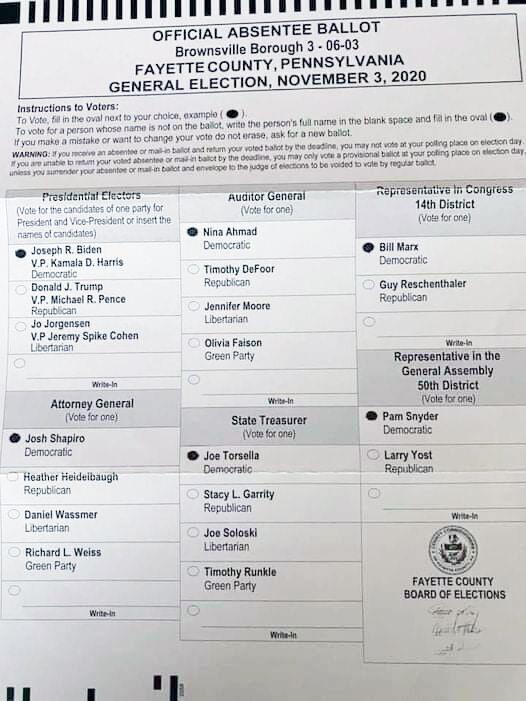 Reports of PreFilled MailIn Ballots Probed in Fayette County News